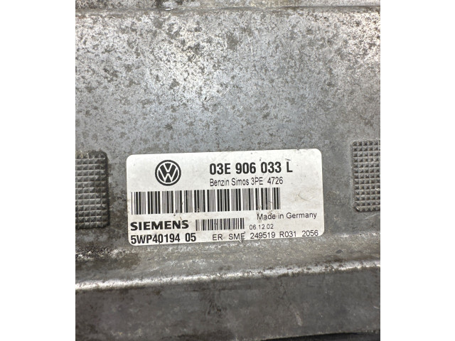 Блок управления двигателя 03E906033L, 5WP4019405   Skoda Fabia Mk1 (6Y)