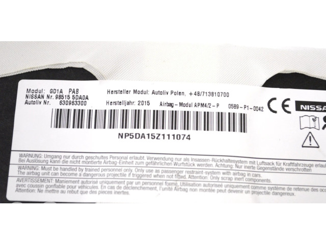 Подушка безопасности пассажира 985155DA0A, 630963300 Infiniti Q30