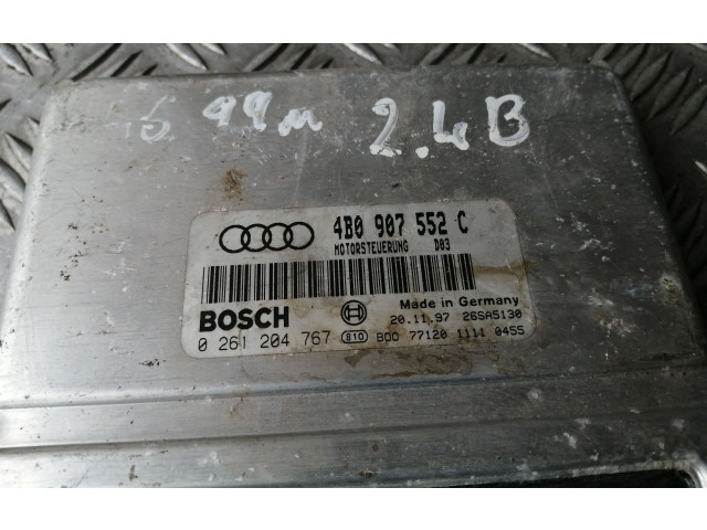 Блок управления двигателя 4B0907552C, 0261204767 Audi A6 S6 C5 4B