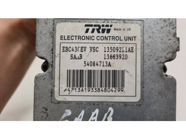Блок АБС 13509221AE, 13663920 Saab 9-3 Ver2 2003-2007 года