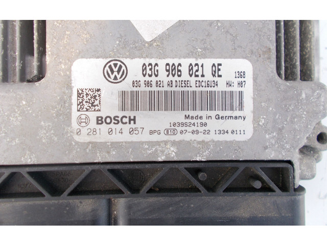 Блок управления двигателя 03G906021QE, 0281014057 Volkswagen Golf Plus