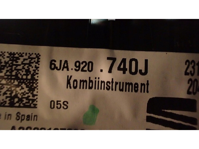 Přístrojová deska Seat Toledo IV (NH) 2014 6JA920740J