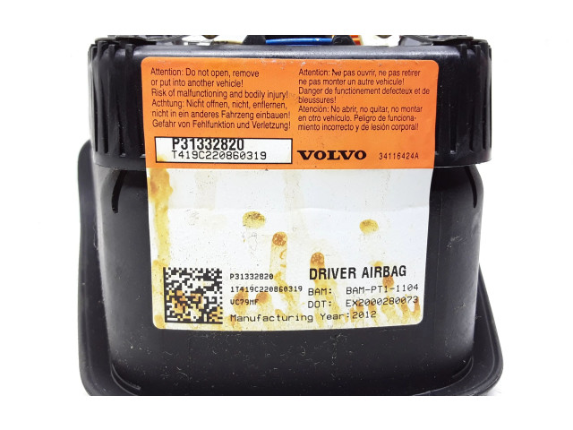 Подушка безопасности водителя P31332820, P31332820 Volvo V70
