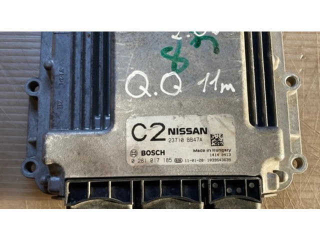 Řídící jednotka 23710BB47A, 0281017185 Nissan Qashqai 2011