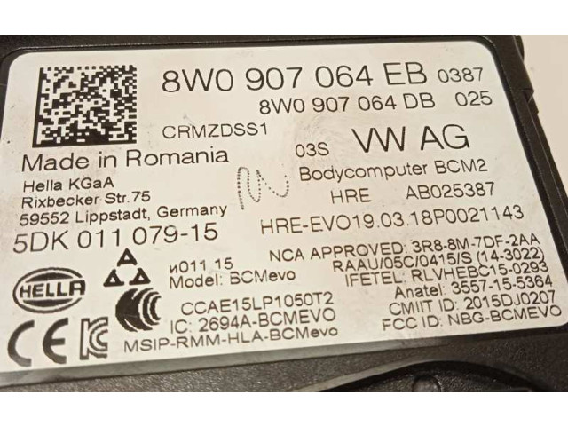 Блок комфорта 8W0907064EB, 5DK01107915   Audi A5   