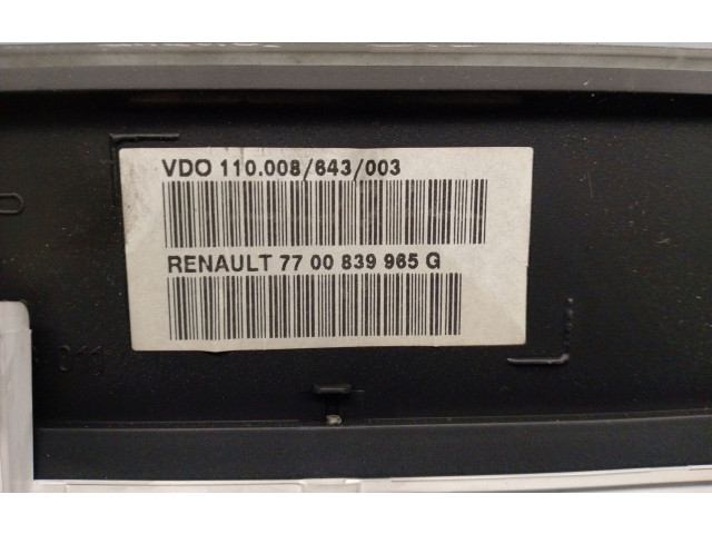 Панель приборов 7700839965G, 110008643003   Renault Safrane       