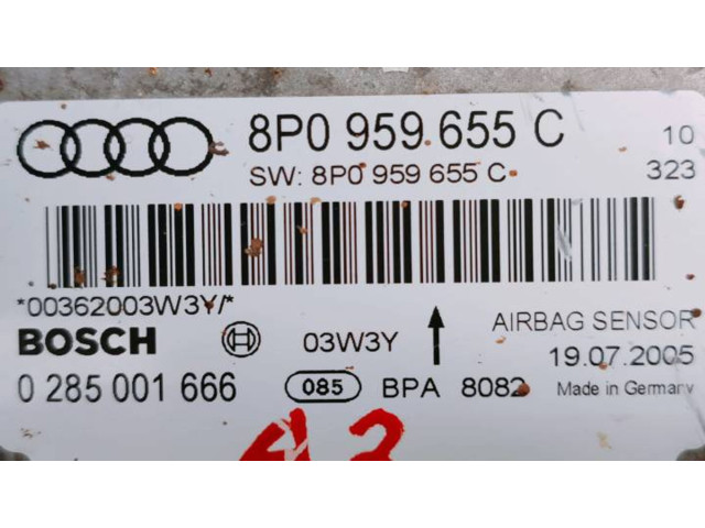 Блок подушек безопасности 8P0959655C, 0285001666 Audi A3 S3 8P