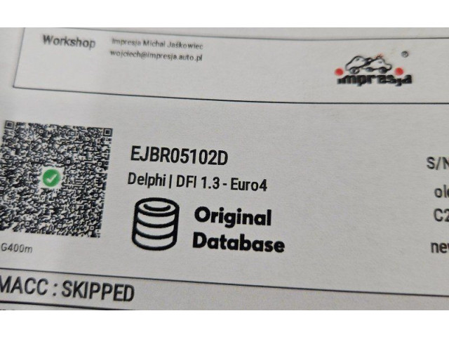 Форсунка EJBR05102D, IMPRK1446063    Dacia Logan I   