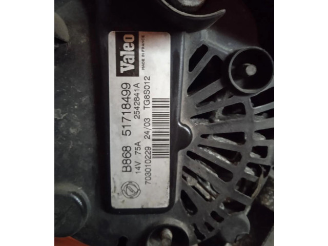 Генератор 51718499   Fiat Punto (188)      