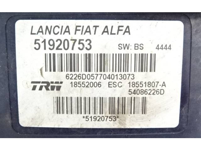 Jednotka ABS 51920753, 18552006 Fiat 500L 2013
