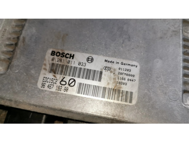 Řídící jednotka 0281011033, 9646719280 Citroen C8 2004