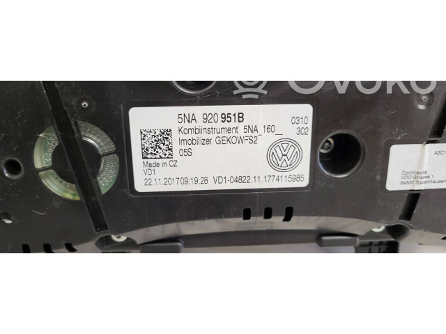 Přístrojová deska Volkswagen Tiguan 2009 5NA920951B, GEK0WES2
