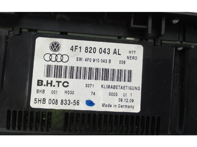 Блок управления климат-контролем 4F1820043AL Audi A6 S6 C6 4F