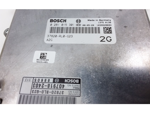 Блок управления двигателя 0281015301, 37820RL0G23   Honda Accord