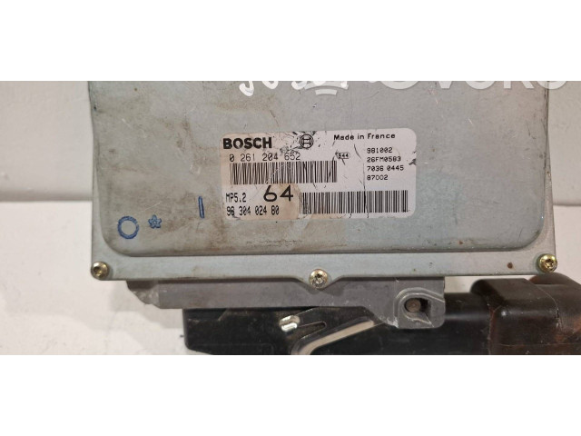 Блок управления двигателя 0261204652, 9630402480 Peugeot 306