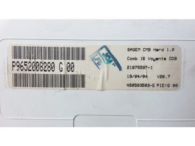 Панель приборов 9652008280, P9652008280   Citroen C3       