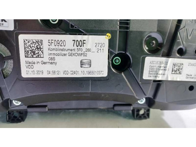Přístrojová deska Seat Leon IV 2020 5F0920740F, 5F0920700F