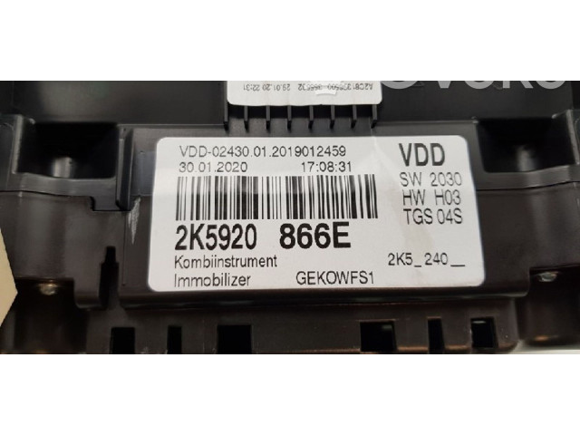 Přístrojová deska Volkswagen Caddy 2020 2K5920866E, 2K5920866E