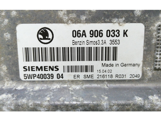 Блок управления двигателя 06A906033K, R202311123 Skoda Octavia Mk1 (1U)