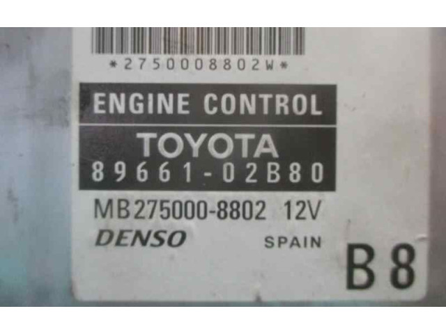 Блок управления двигателя 8966102B80, MB2750008802   Toyota Corolla Verso E121