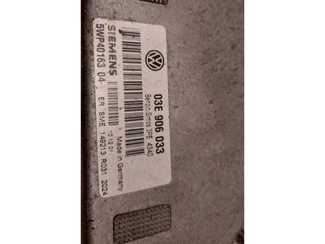 Блок управления двигателя 03E906033, 5WP4016304 Skoda Fabia Mk2 (5J)