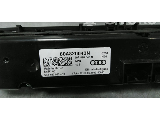 Блок управления климат-контролем 80A820043AN, 80A820043AH Audi Q5 SQ5