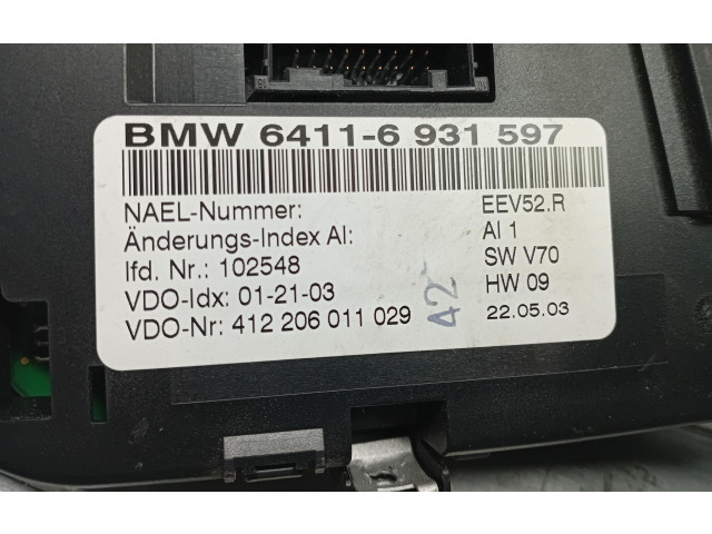 Блок управления климат-контролем 64116931597, 64116931597 BMW Z4 E85 E86