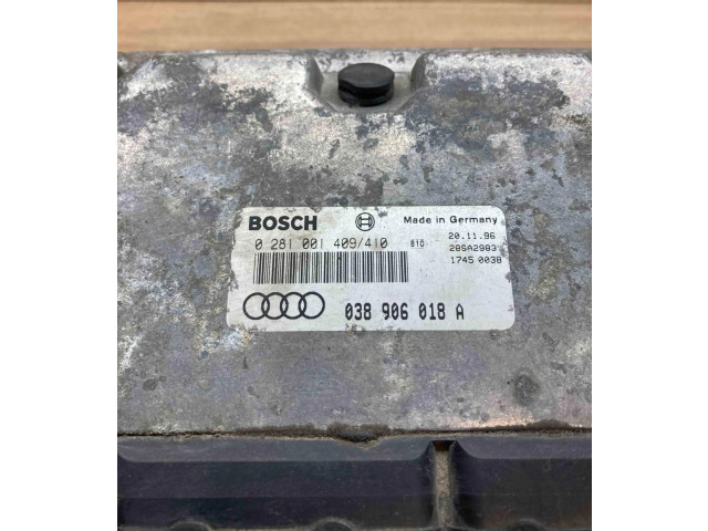 Блок управления двигателем Блок управления 038906018A, 0281001409 Audi A3 S3 8L