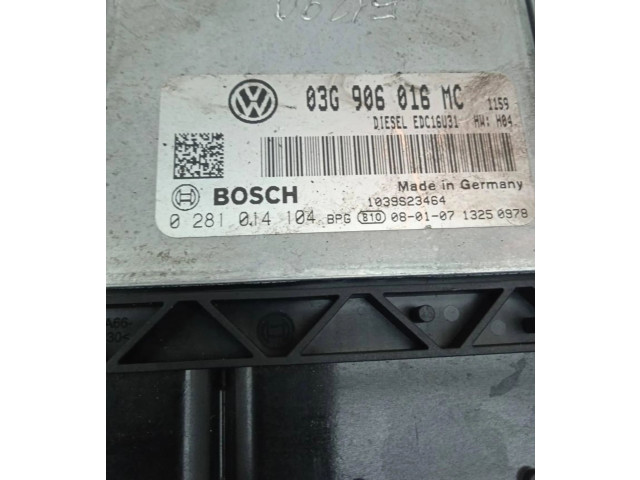 Блок управления двигателем Блок управления 0281014104   Skoda Superb B5 (3U)