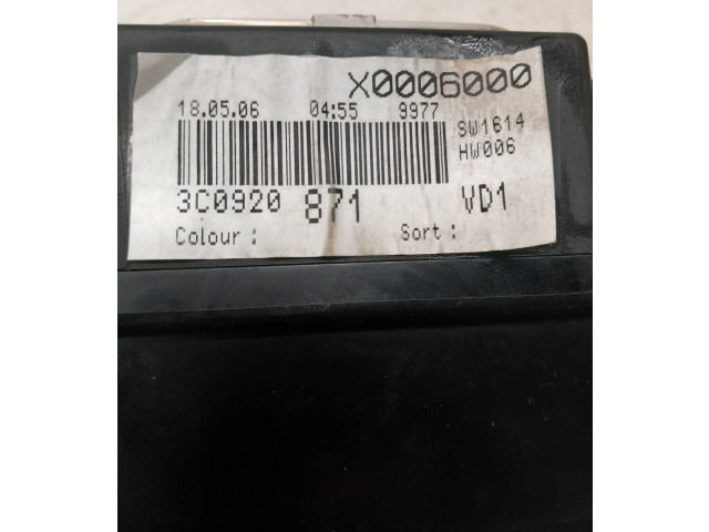 Přístrojová deska  Volkswagen PASSAT B6 2008 3C0920871, V0006000  