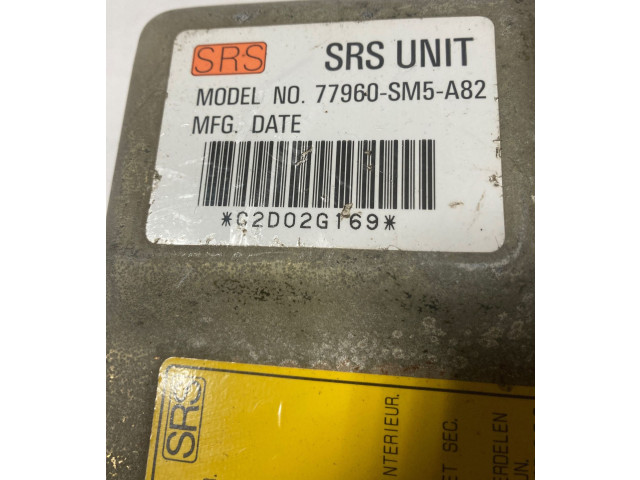 Блок подушек безопасности 77960SM5A82, C2D02G169   Honda Accord