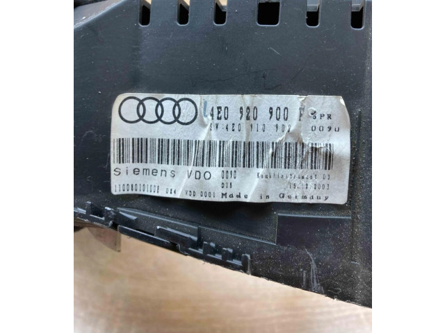 Přístrojová deska  Audi A8 S8 D3 4E 2002 4E0920900F, 4E0910900  