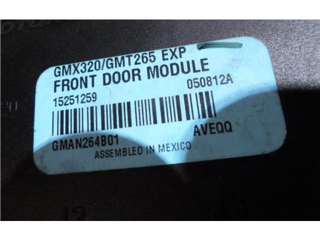 Блок управления DELANTERODERECHO, 15251259 Cadillac STS