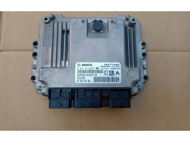 Блок управления двигателя 0281013872 Citroen Berlingo