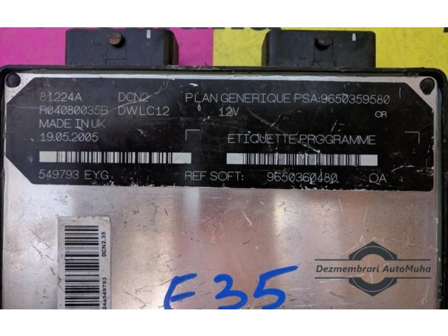 Řídící jednotka 9650359580 Citroen Berlingo 1997