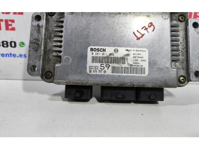 Блок управления двигателя 9647474780 Citroen C8