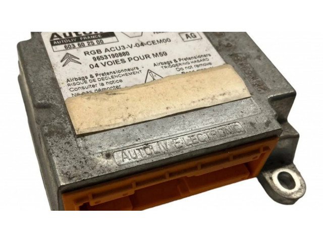 Блок подушек безопасности 9653190880, 603602500   Citroen Berlingo