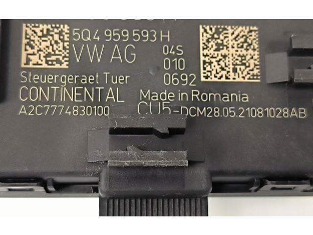 Блок комфорта 5Q4959593H Skoda Octavia Mk4