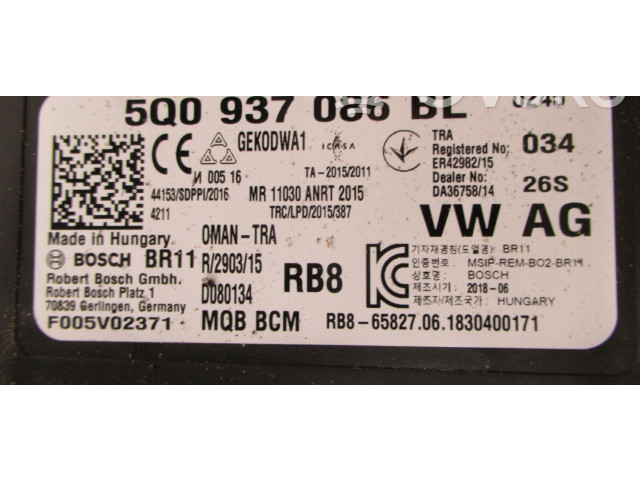 Блок комфорта 5Q0937086BL Volkswagen Golf Sportsvan