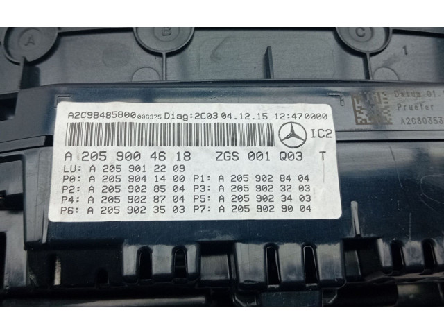 Přístrojová deska Mercedes-Benz GLC X253 C253 2018 A2059004618