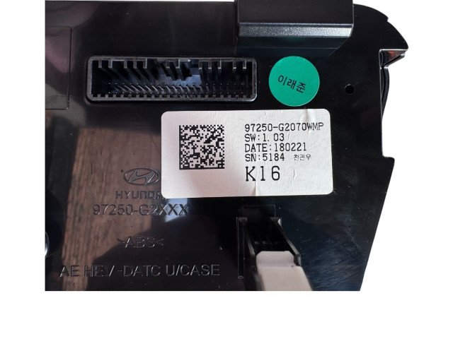 Блок управления климат-контролем 97250G2070WMP, 97250G2XXX   Hyundai Ioniq