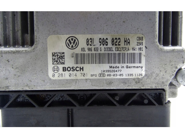 Řídící jednotka 03L906022HA, 03L906022HA   Volkswagen Tiguan 2007