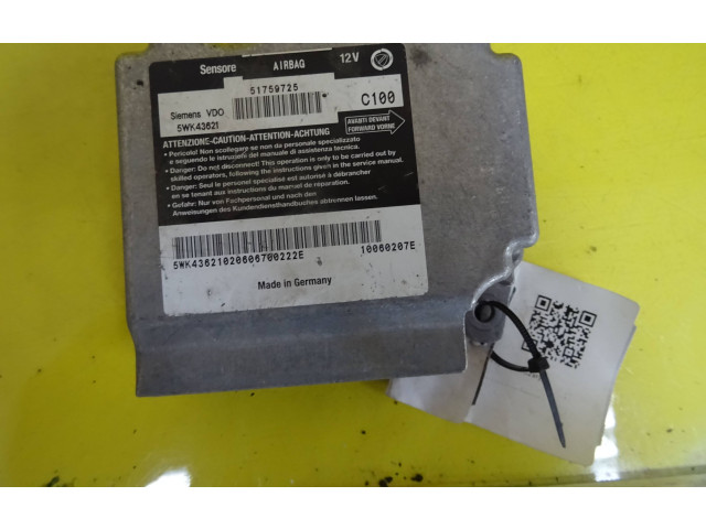 Боковая подушка безопасности 51759725, 5WK43621 Fiat Multipla