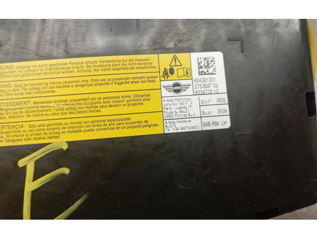 Подушка безопасности в сиденье 604321201, 275358705 Mini One - Cooper Clubman R55