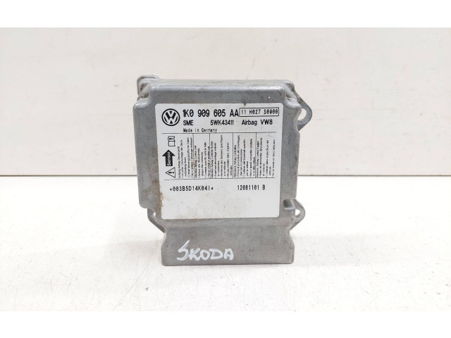 Блок подушек безопасности 1K0909605AA, 5WK43411 Skoda Octavia Mk2 (1Z)