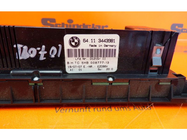 Блок управления климат-контролем 6411, 3443981 BMW X3 E83