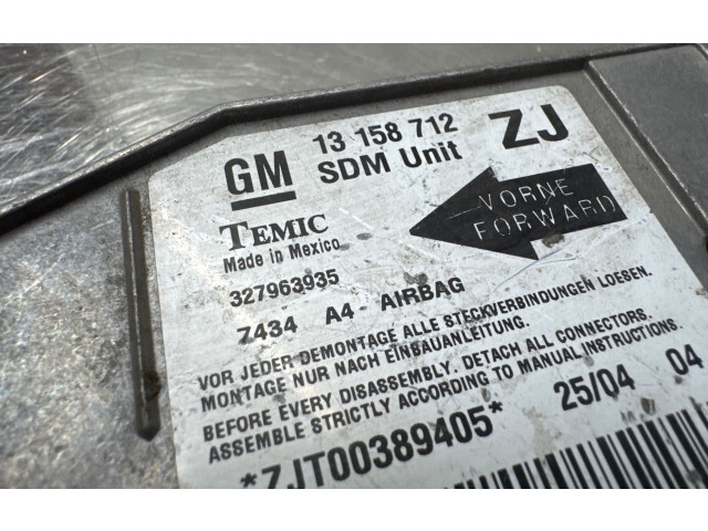 Блок подушек безопасности 13158712, ZJT00389405   Opel Meriva A