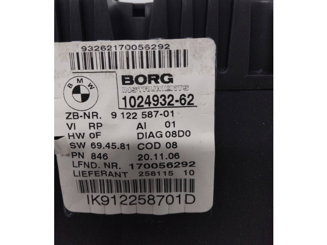 Přístrojová deska BMW 1 E81 E87 2005 102493262, 9122587