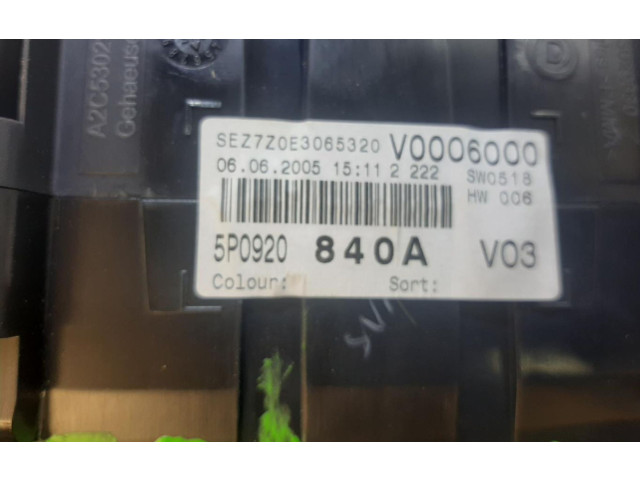 Přístrojová deska Seat Toledo III (5P) 2006 5P0920840A