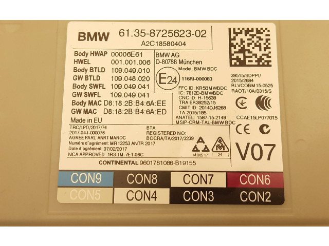 Блок комфорта 8725623, 8725623   BMW X3 G01   